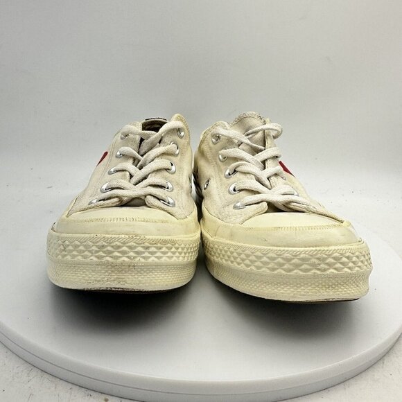 Converse Comme Des Garcons Hidden Heart White Canvas women Sneaker Shoes Size 6 - Picture 5 of 13